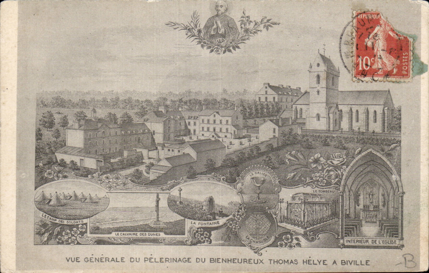 View Pilgrimage of the Happy Thomas Helye has Biville - CPA