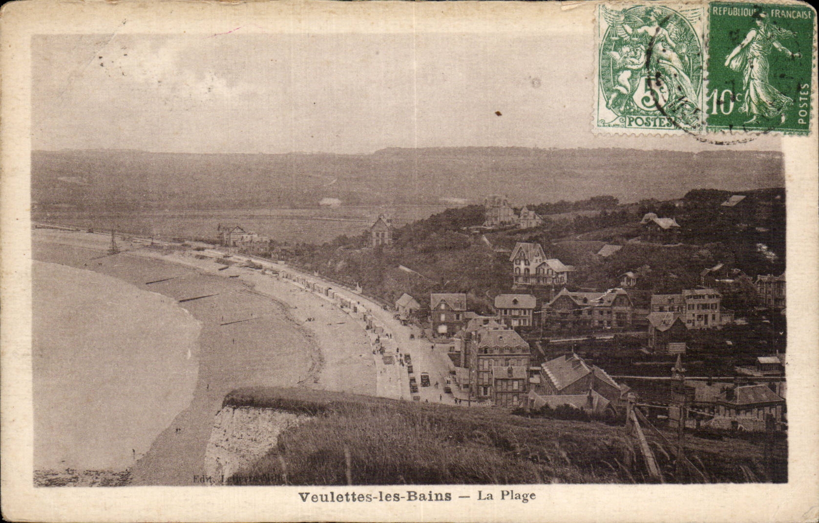 Veulettes les Bains - the Beach - CPA