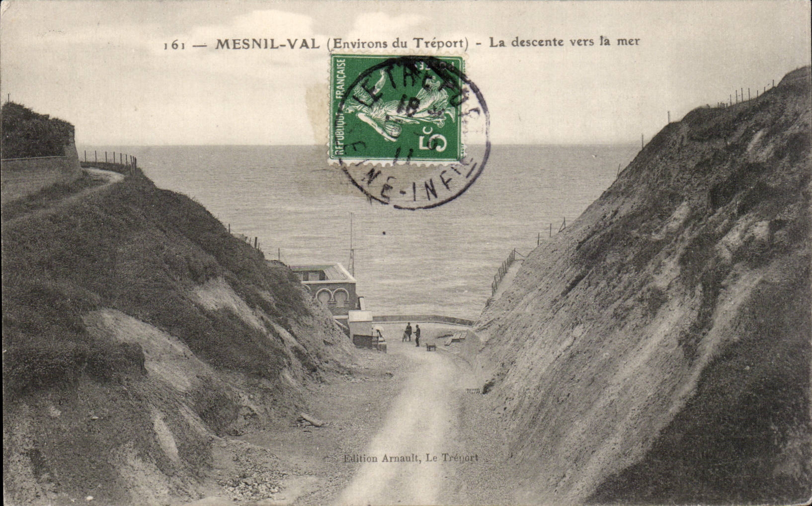 Valle de Mesnil - pendiente hacia el mar - CPA