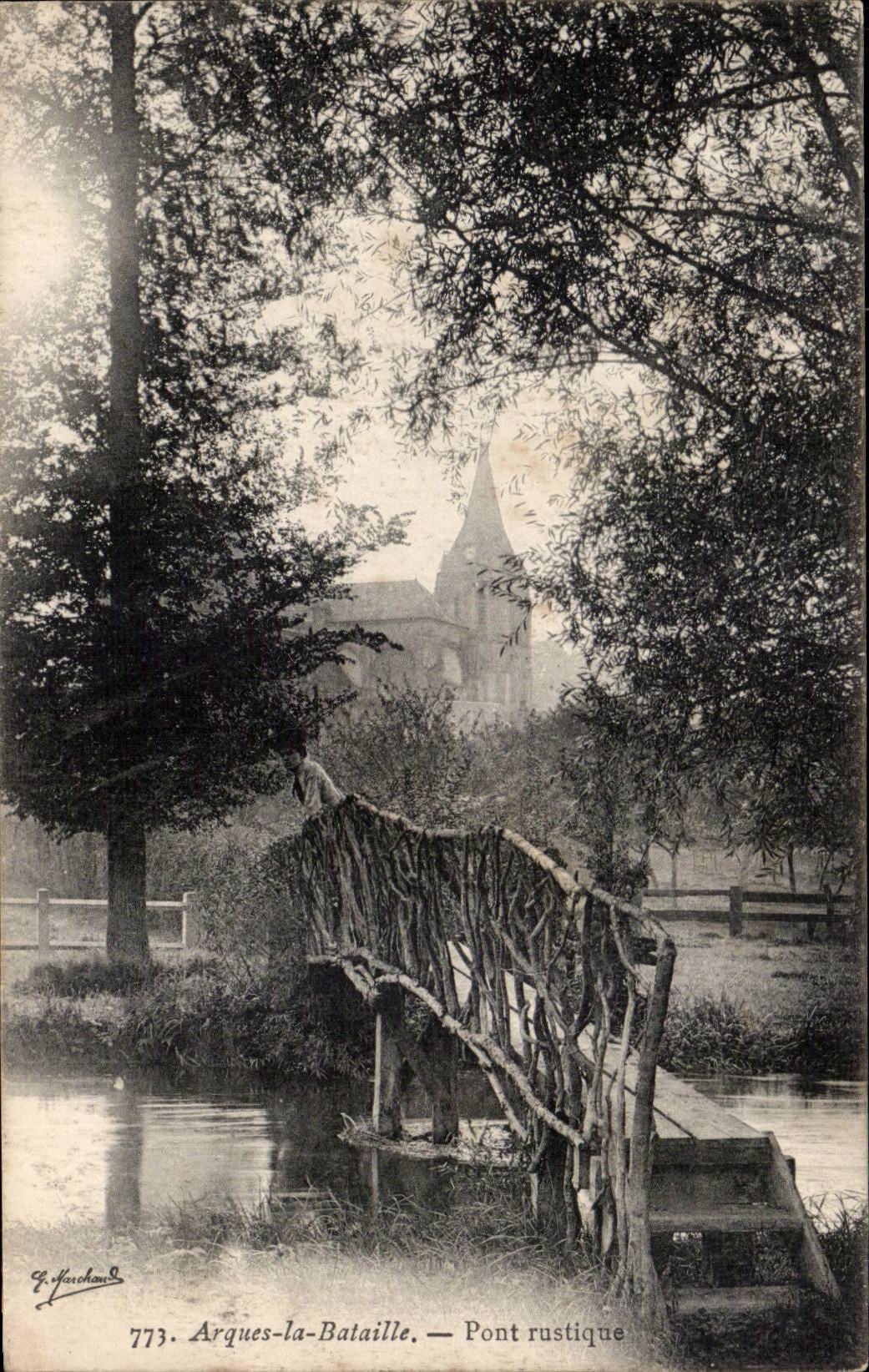 Arch the Battle - the Rustic Bridge - CPA