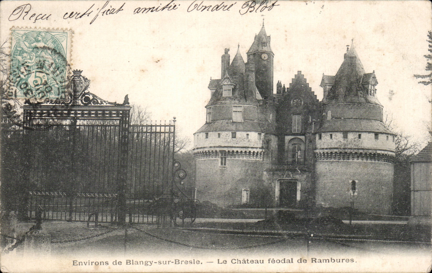 Surroundings of Blagny on Bresle - the Feudal Castle of Rambures - CPA