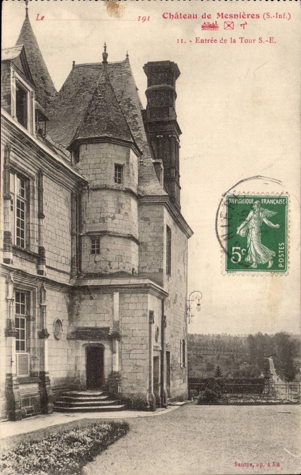 Castle of Mesnieres - Entrance of the Tower - CPA