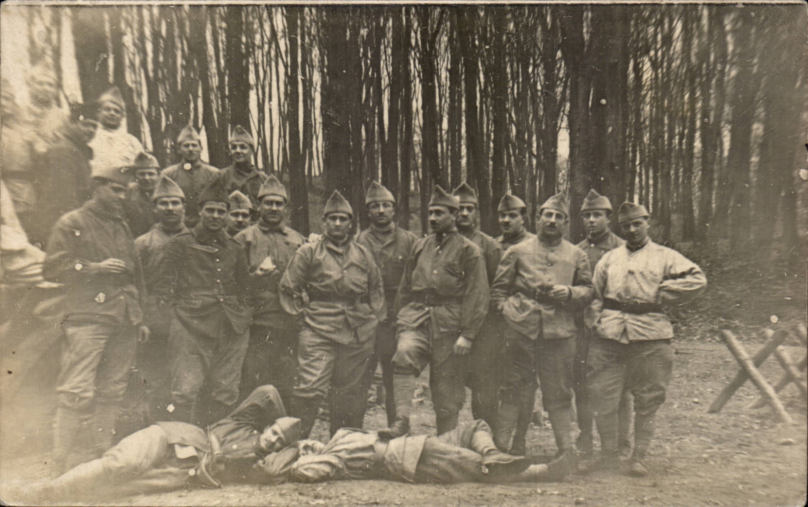 Real photo Militaria Soldiers March 1924 Ecoled E Genius (EOR) Polygon of Mortemets Satory