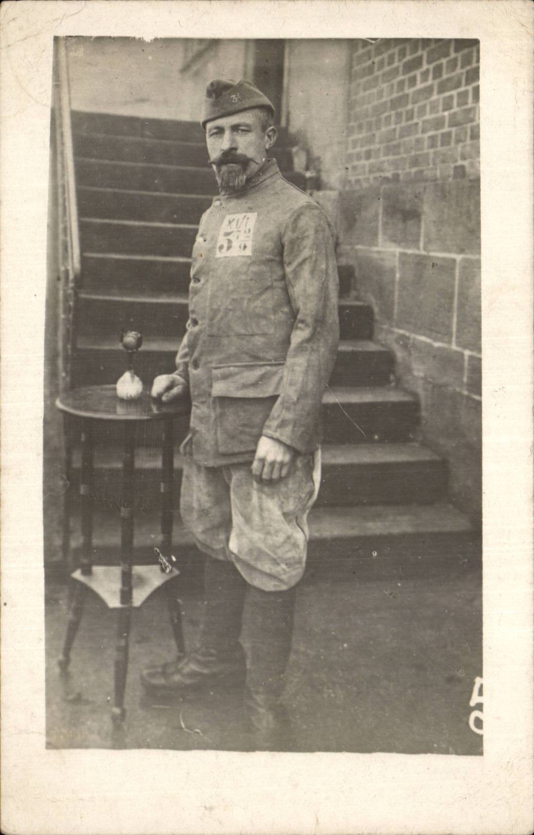 CPA Militaria Soldier Souvenir of captivity Langlois Eucher