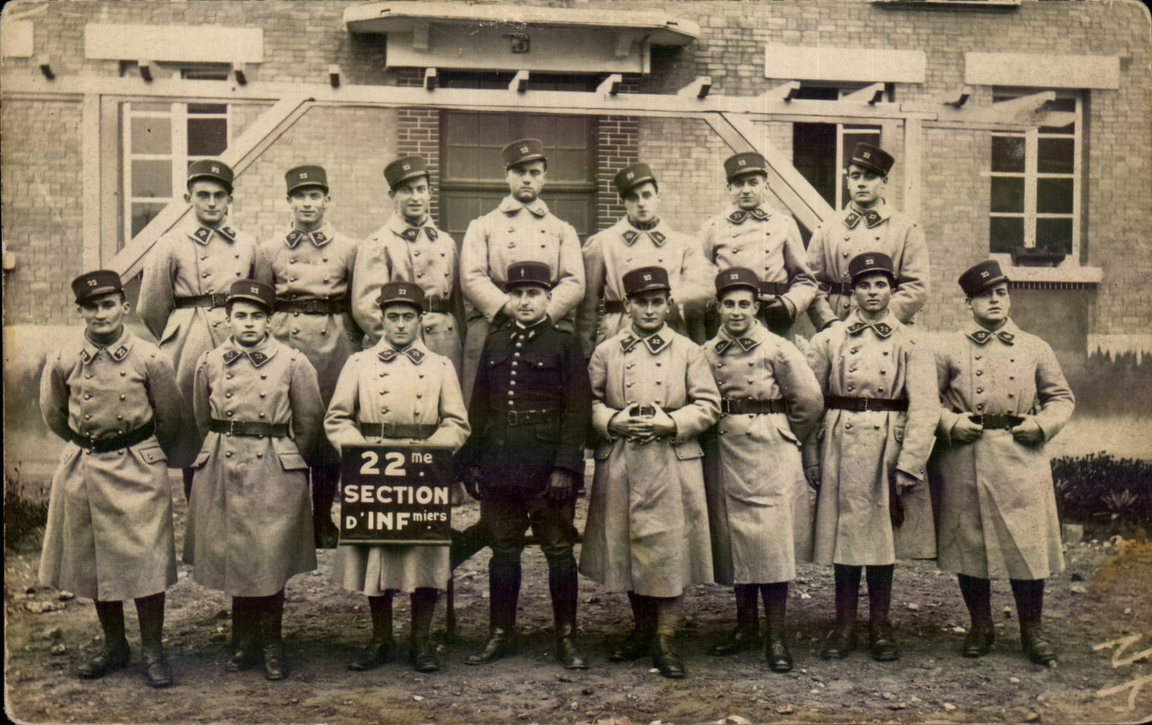 Real photo Soldiers militaria 22nd section infantry