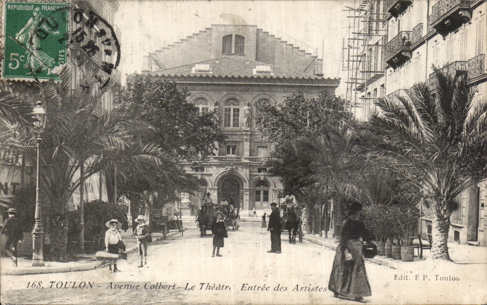 CPA Toulon Colbert Avenue the theater Entrance of the artists