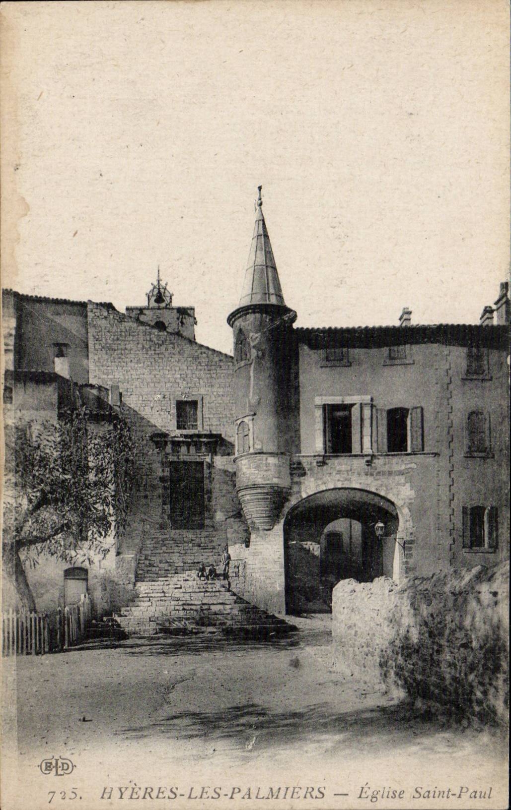 CPA Hyeres la iglesia de San Pablo de las palmeras