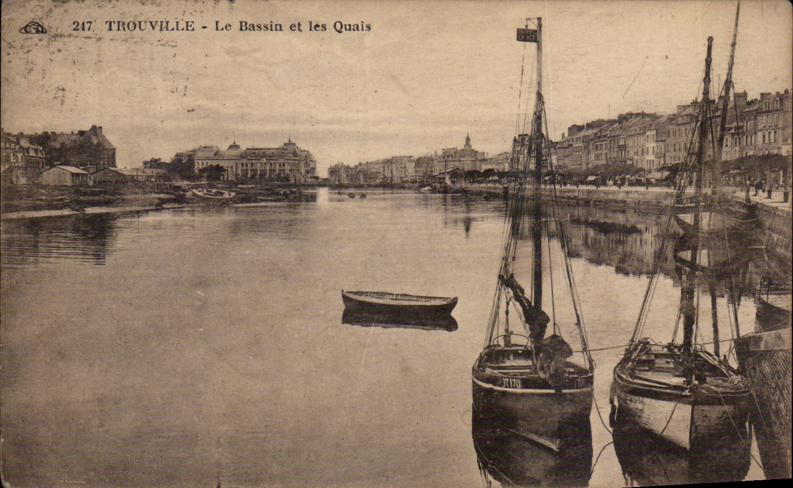 Trouville - the Basin and Quays - CPA