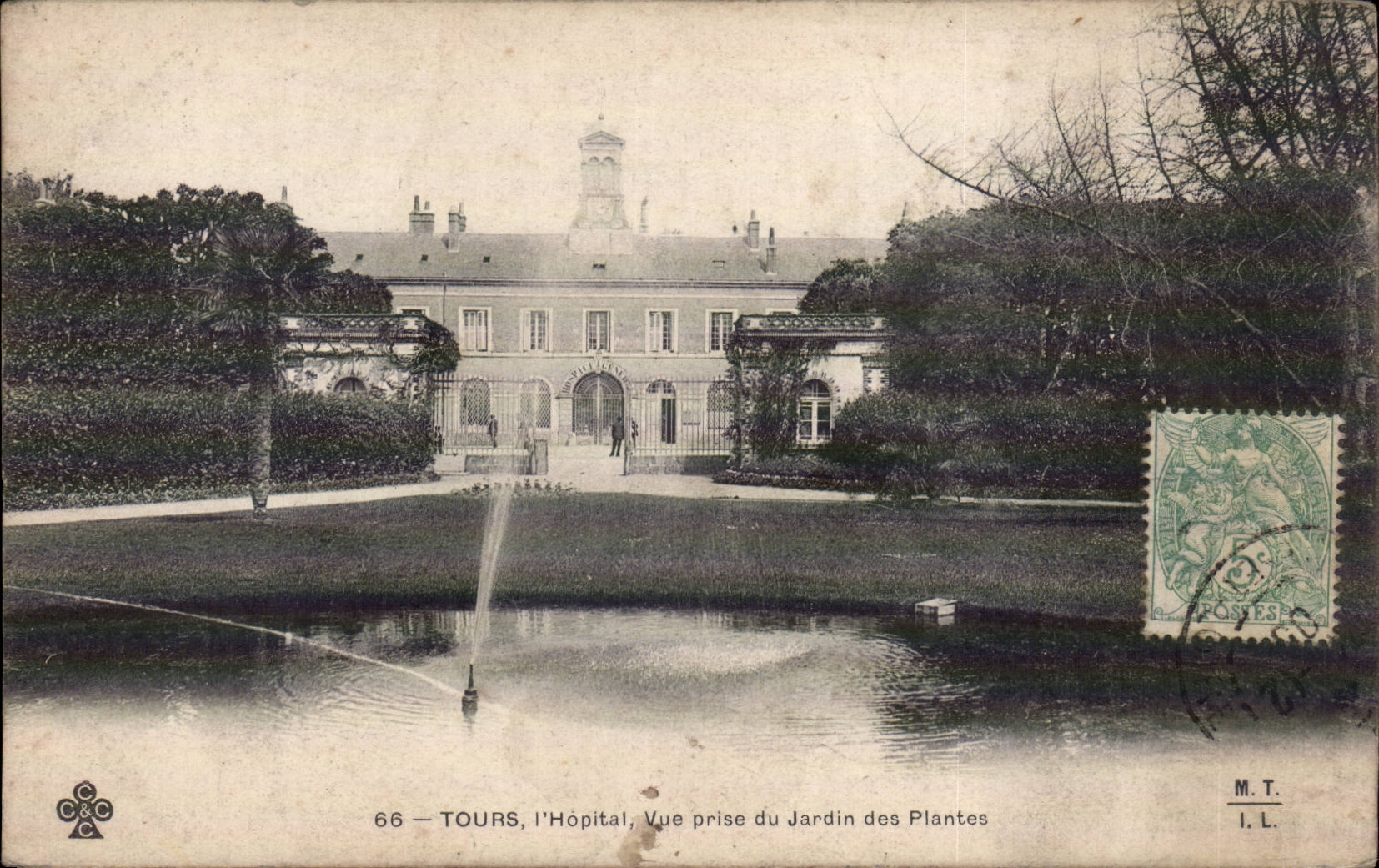 Tours - L Hopital - Vue prise du Jardin des Plantes - CPA