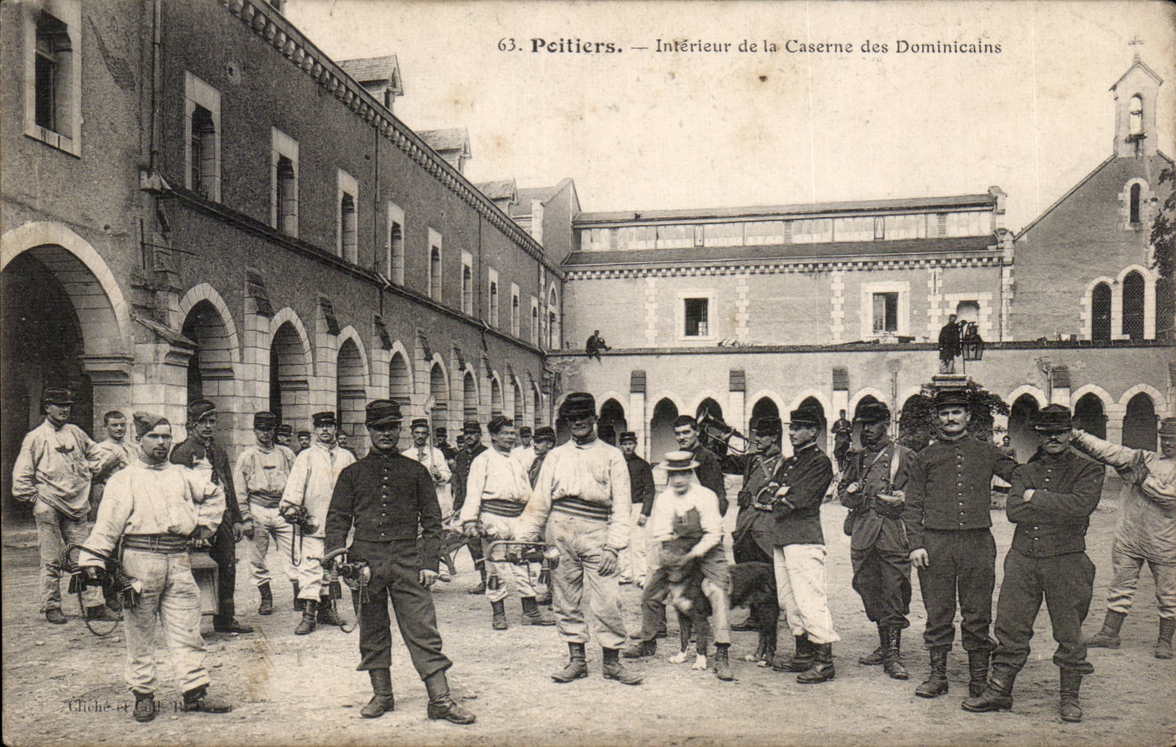 Poitiers - Interior of the Barracks of Dominican Militaria - CPA