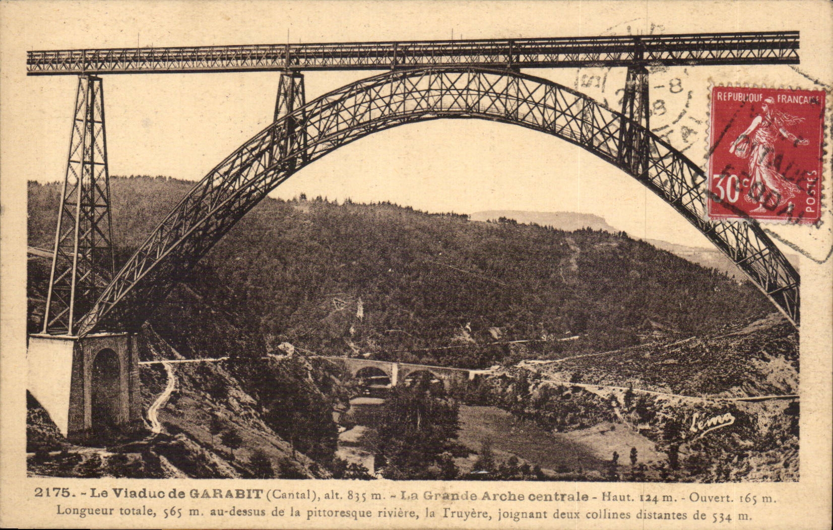The Viaduct of Garabit - La Grande Arche Power station - CPA