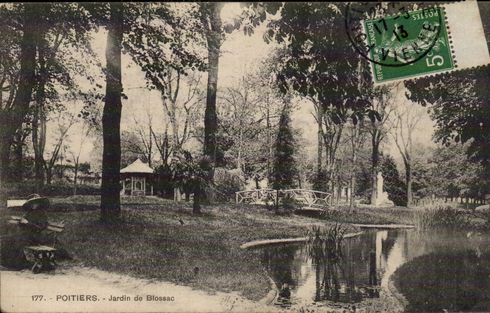 Poitiers - Garden of Blossac - CPA