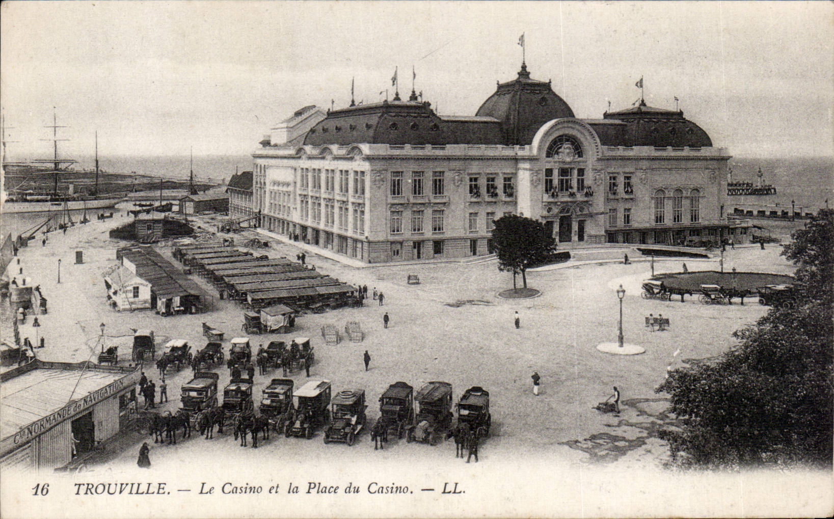Trouville - the Casino and the Place of Casino - CPA