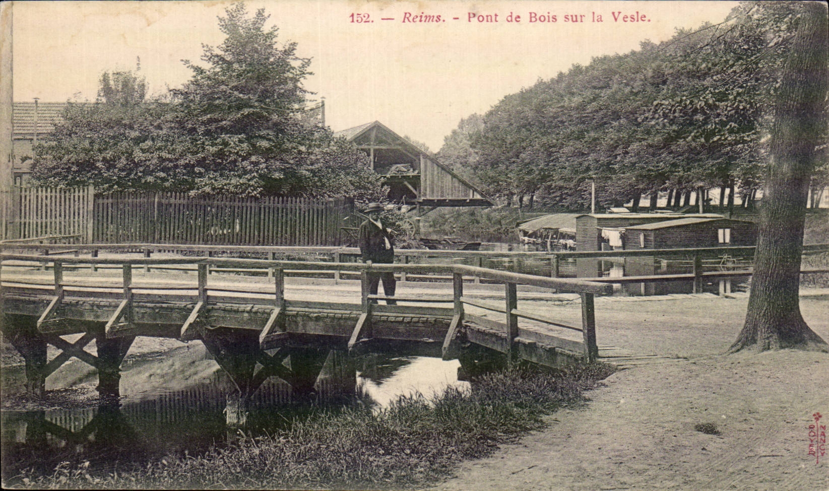 Reims - Wood Bridge on Vesle - CPA
