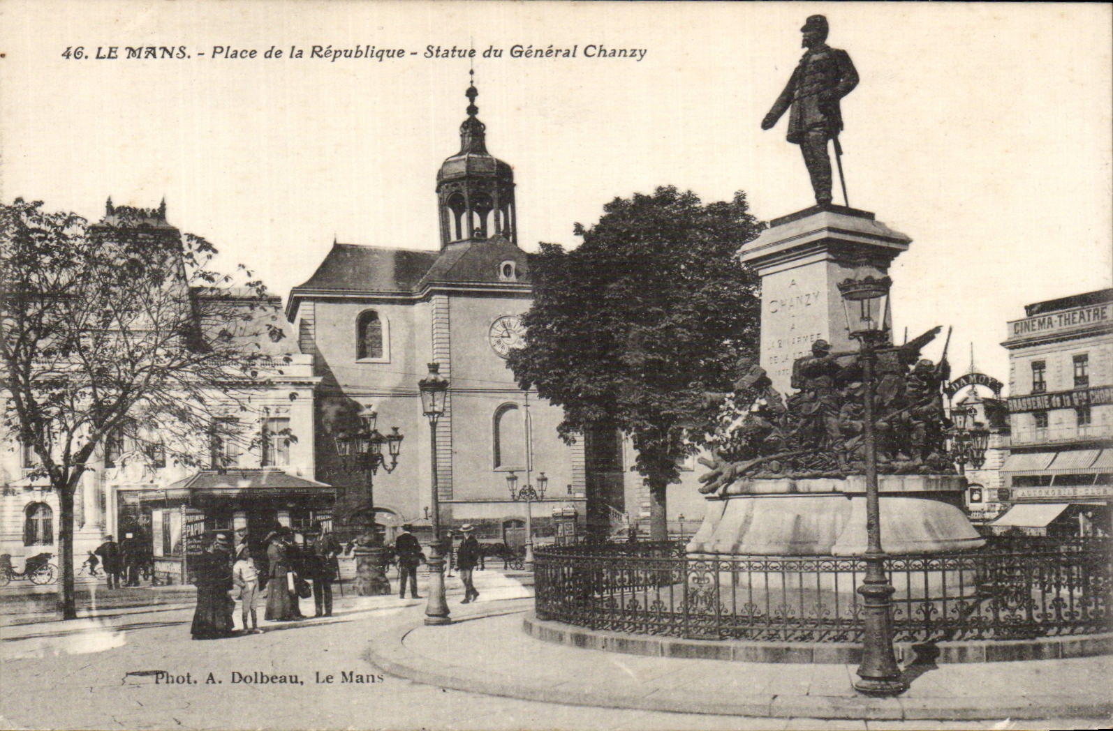 Mans - Place of the Republic - Statue of General Chanzy - CPA