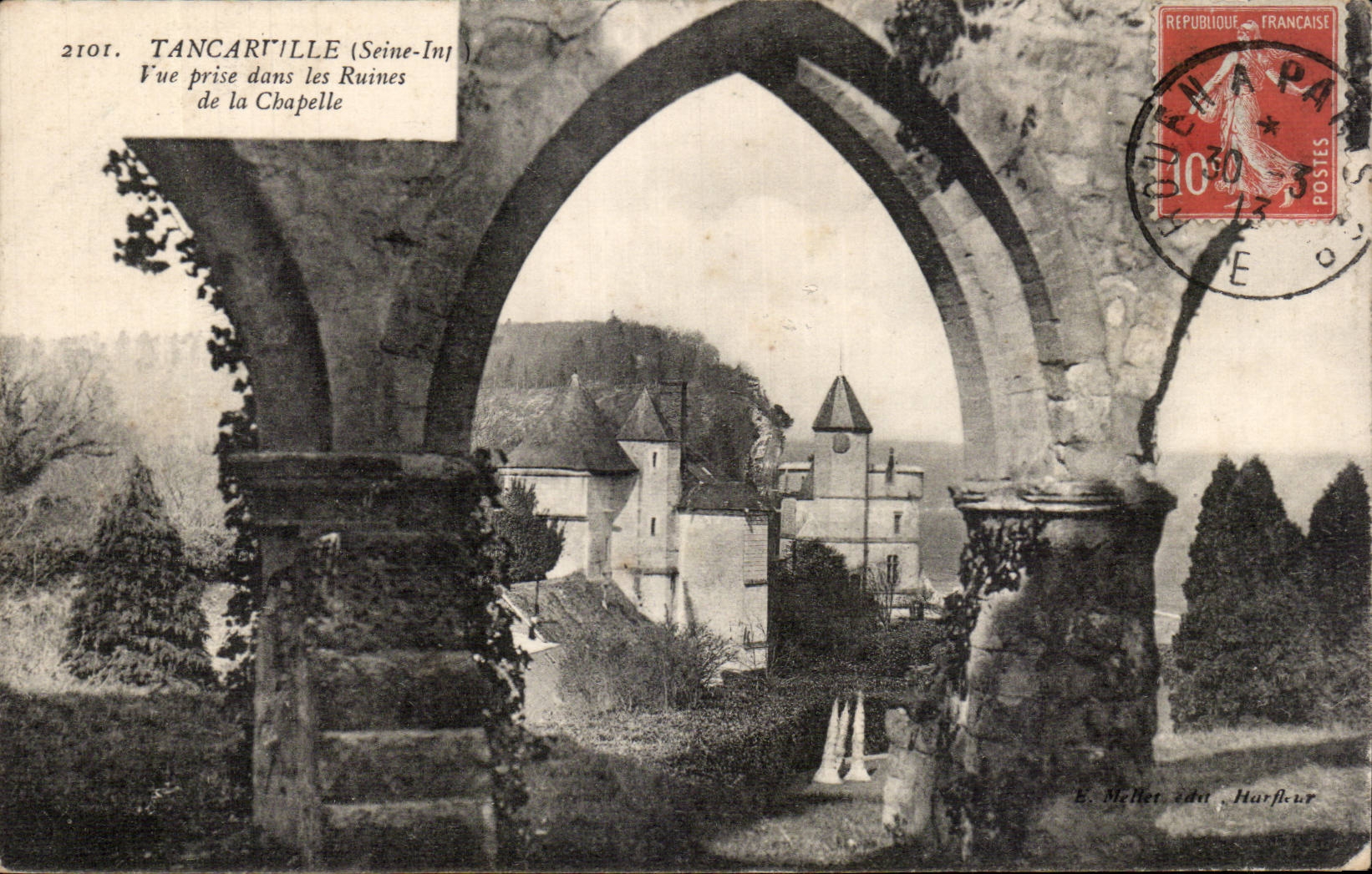 Tancarville - Ruines de la Chapelle - CPA 
