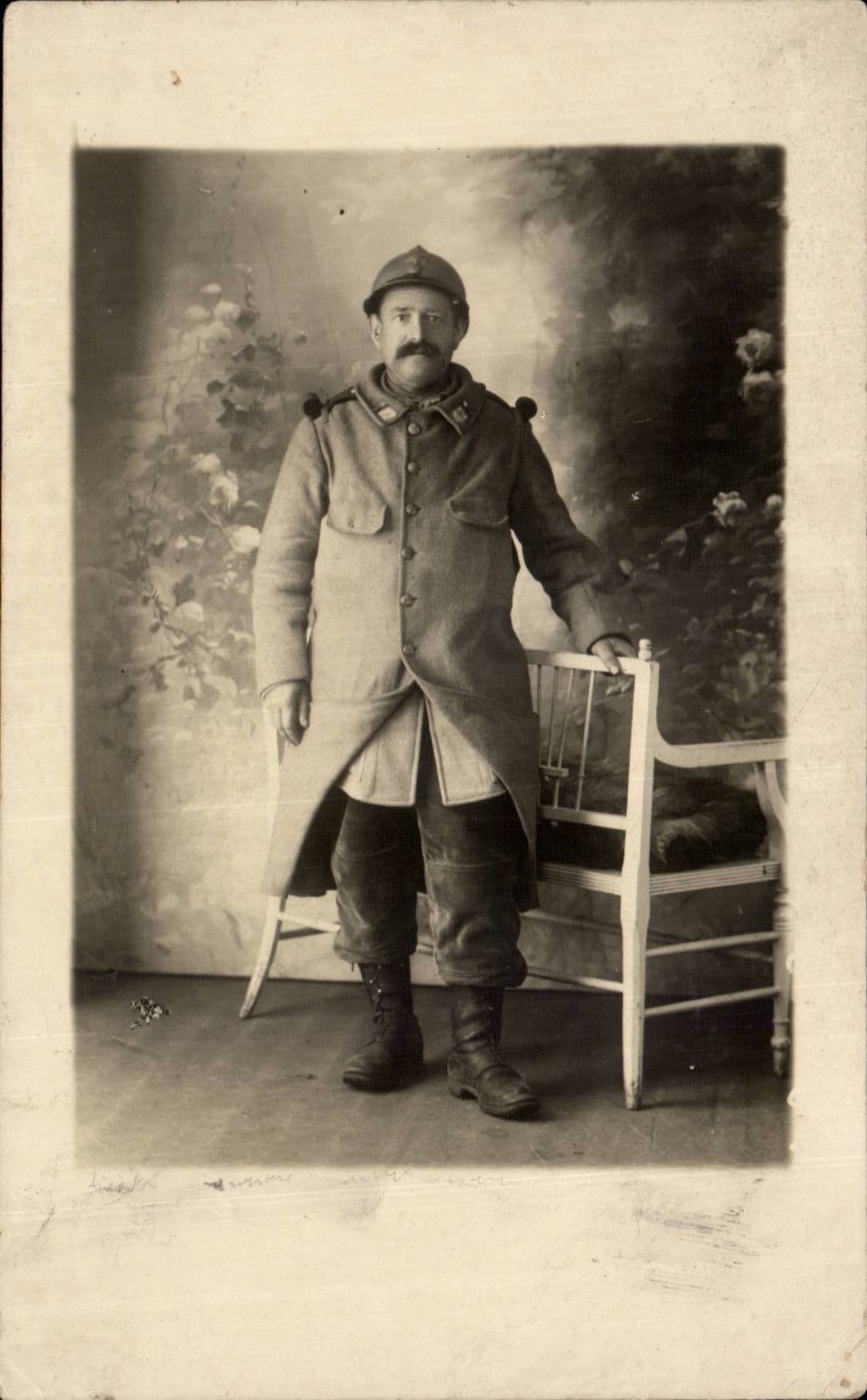 Real photo Hairy Militaria Soldier