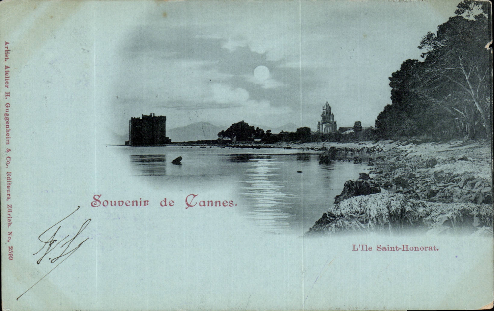 Cannes - Souvenir - Island Saint Honorat - CPA