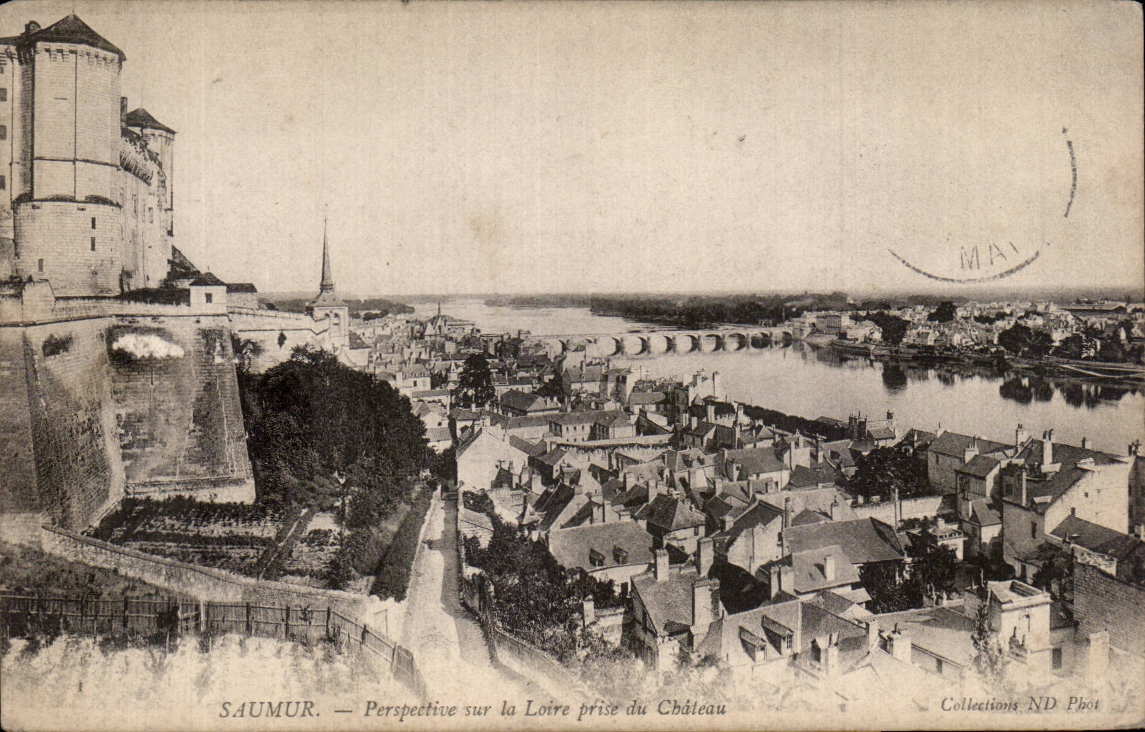 Saumur - View on the Loire - CPA