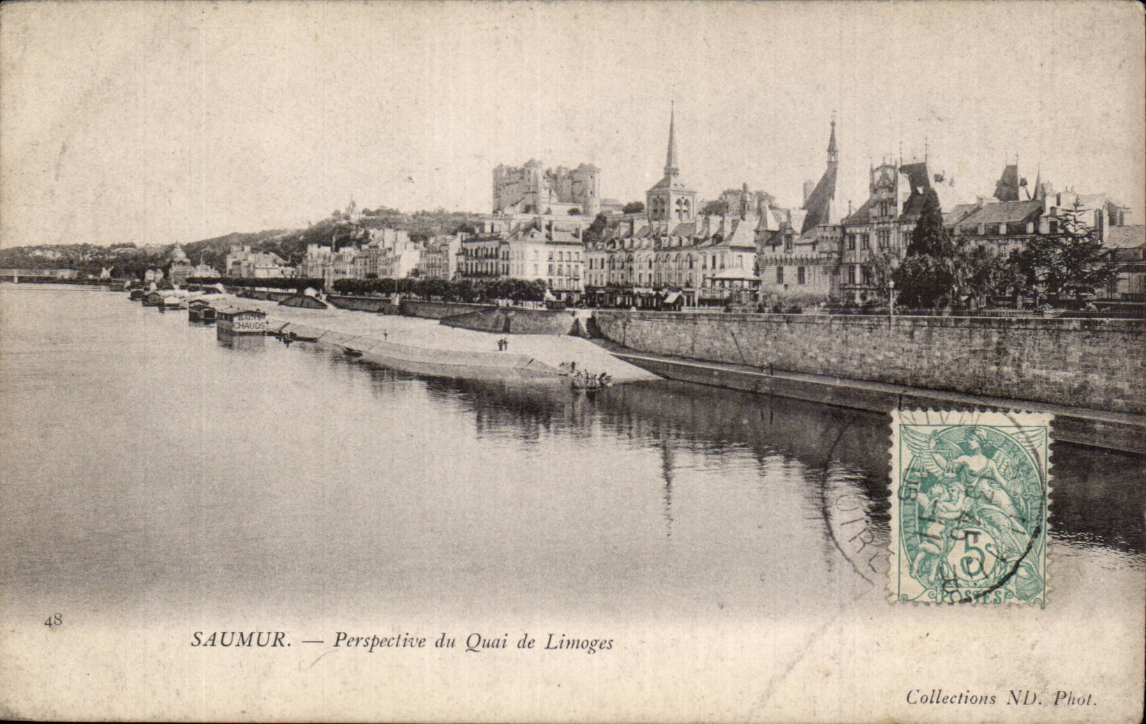 Saumur - View of the Quay of Limoges - CPA