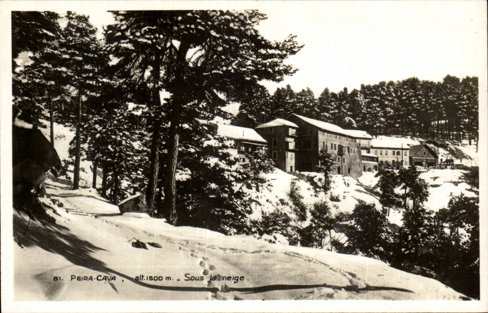 Peira mino - debajo de nieve - CPA