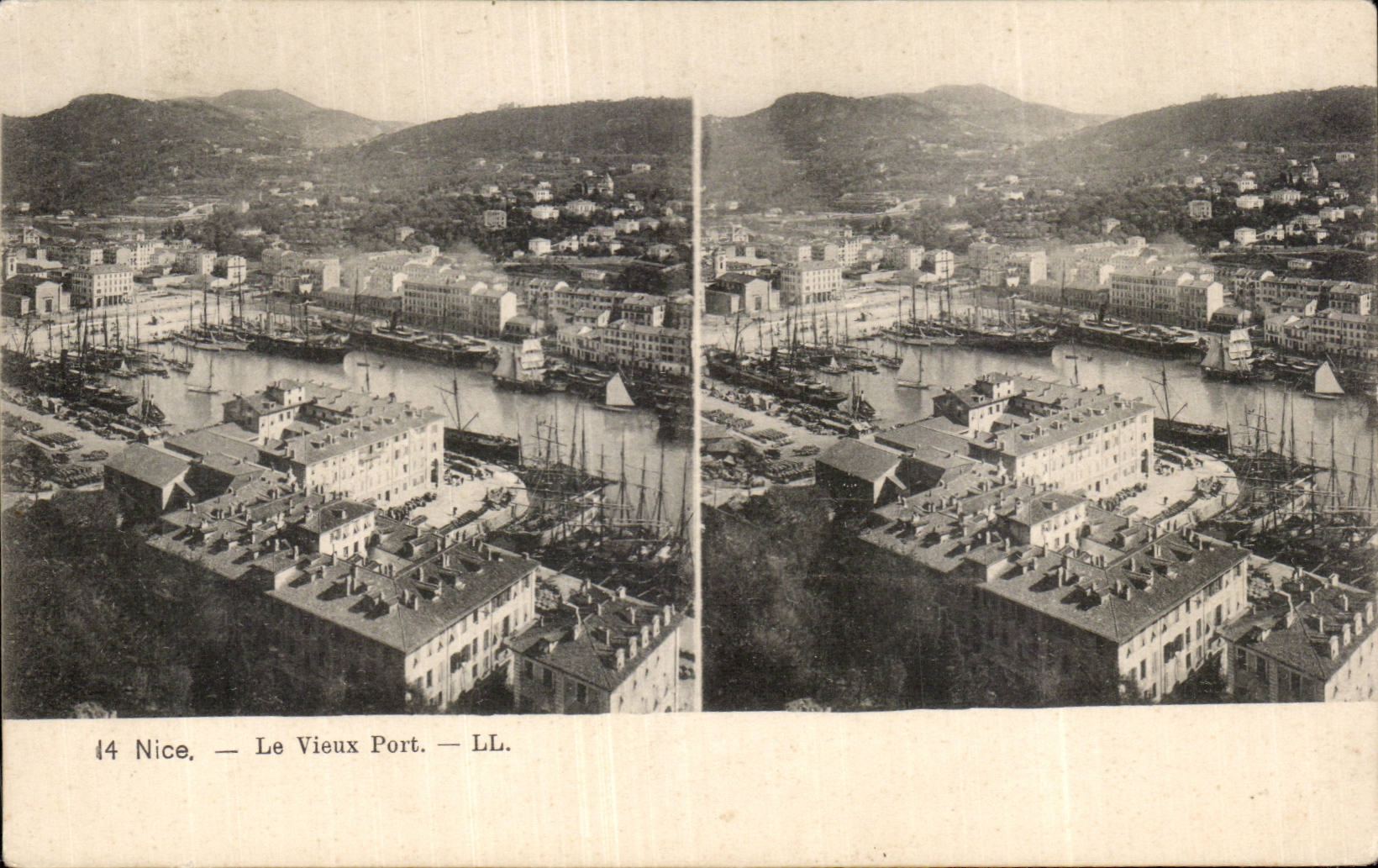 - El puerto viejo - carta estereoscopica agradable - CPA