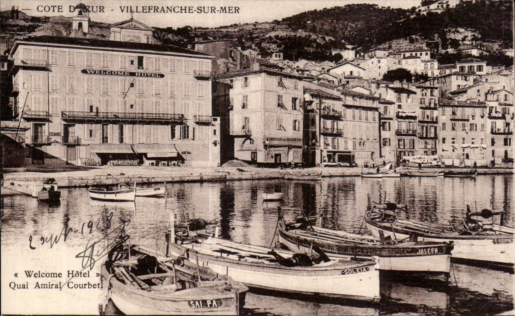 Villefranche on Sea - Welcome Hotel - Quay Admiral Courbet - CPA