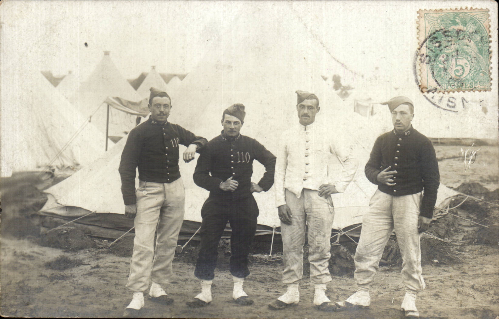 Real photo Militaria Sissonne Soldiers