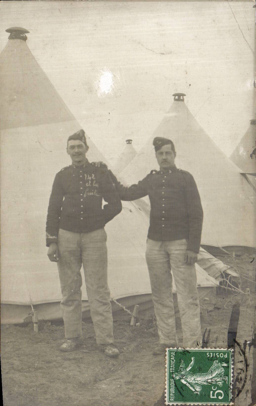 Real photo Militaria Soldats has Sissonne