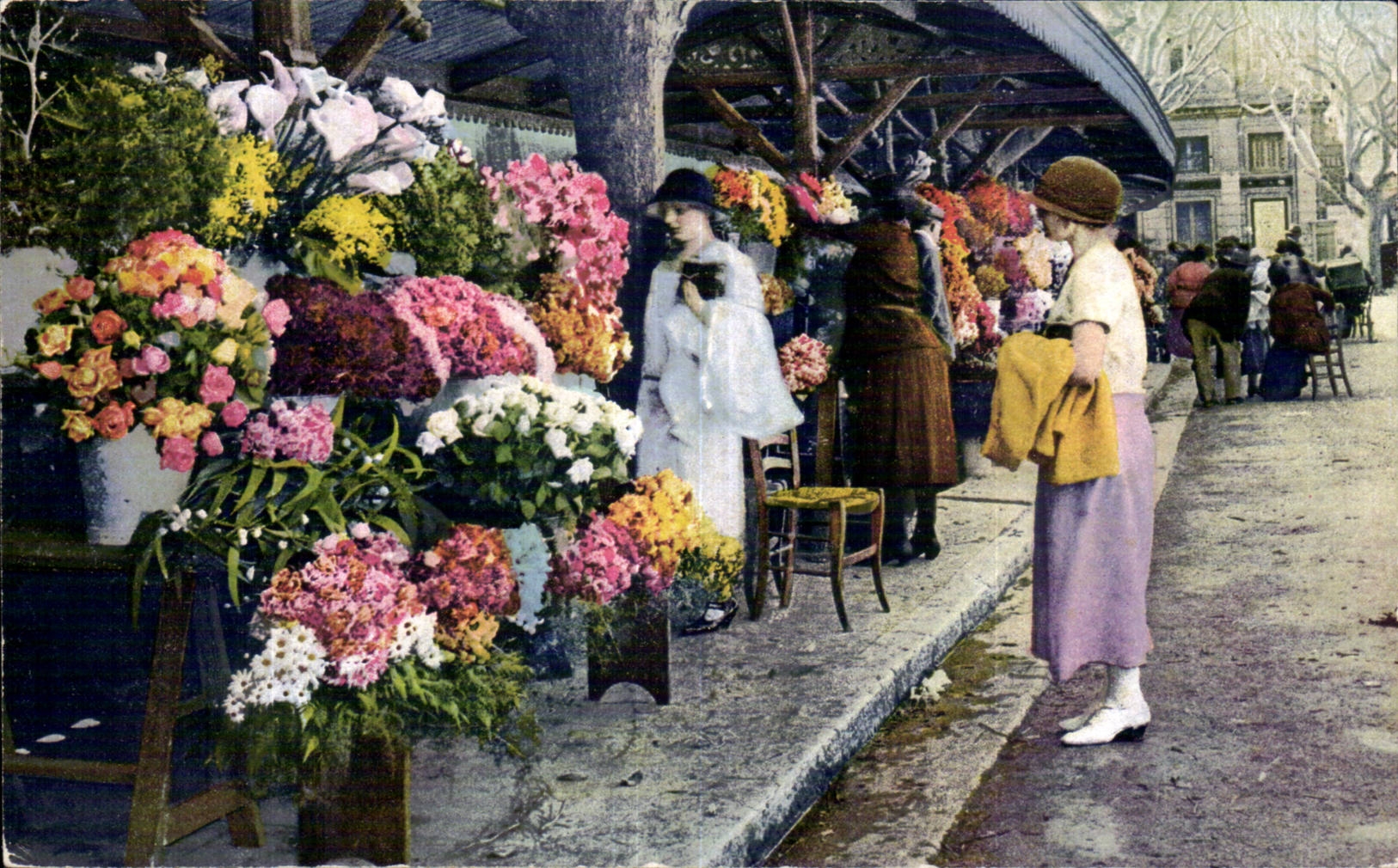 Cannes - Market with the Flowers - CPA