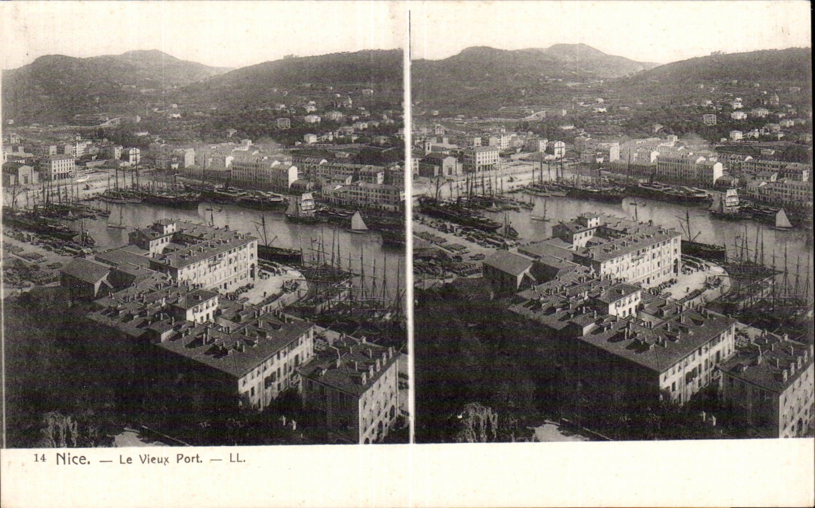 - El puerto viejo - carta estereoscopica agradable - CPA