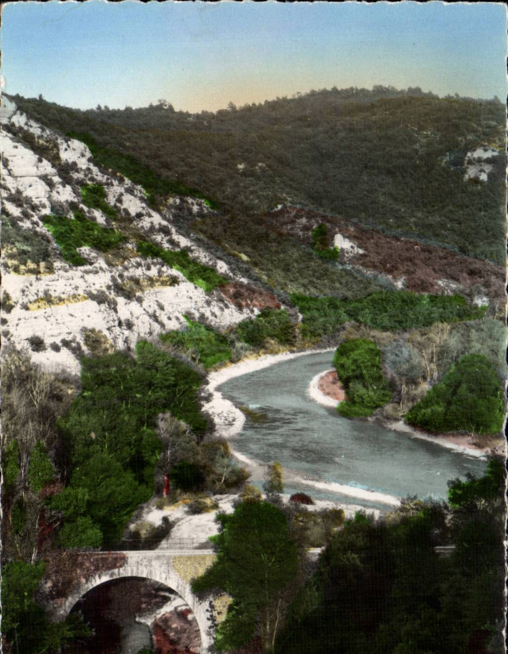 Greoux les Bains - the Bridge of Collostre - CPA