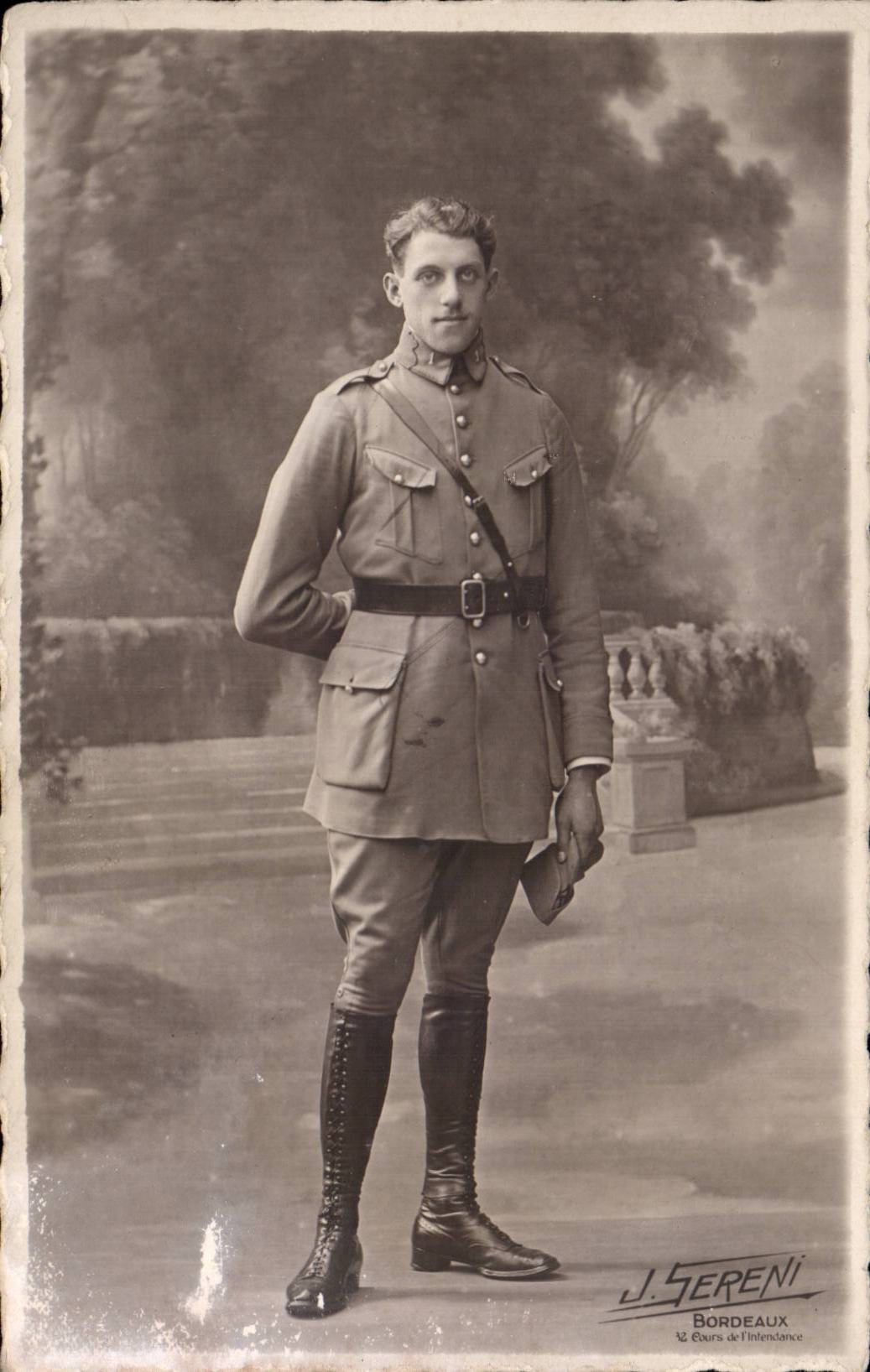 Real photo Militaria Soldier Sereni Bordeaux
