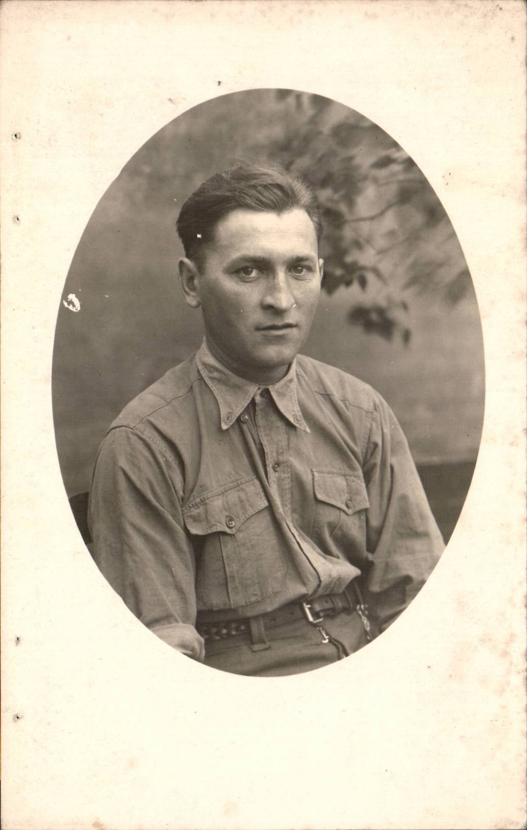 Real photo Militaria Soldier Stalag VIII Kdo 1191