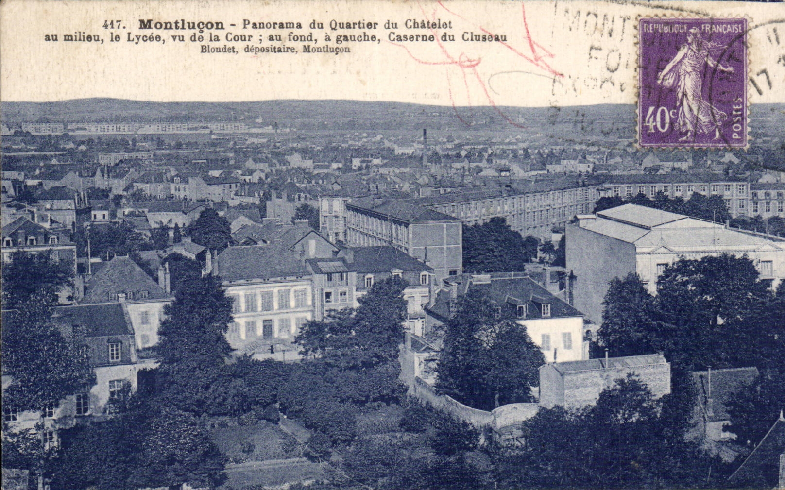 Montlucon - Panorama du Quartier du Chatelet - CPA 
