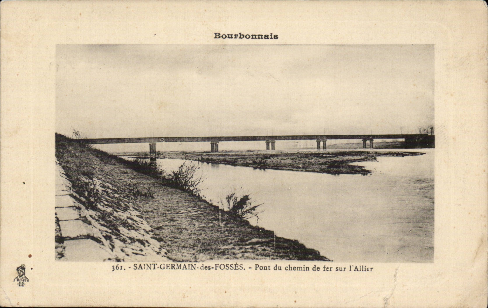 St Germain of the Pits - Bridge of the Railroad on Allier - CPA