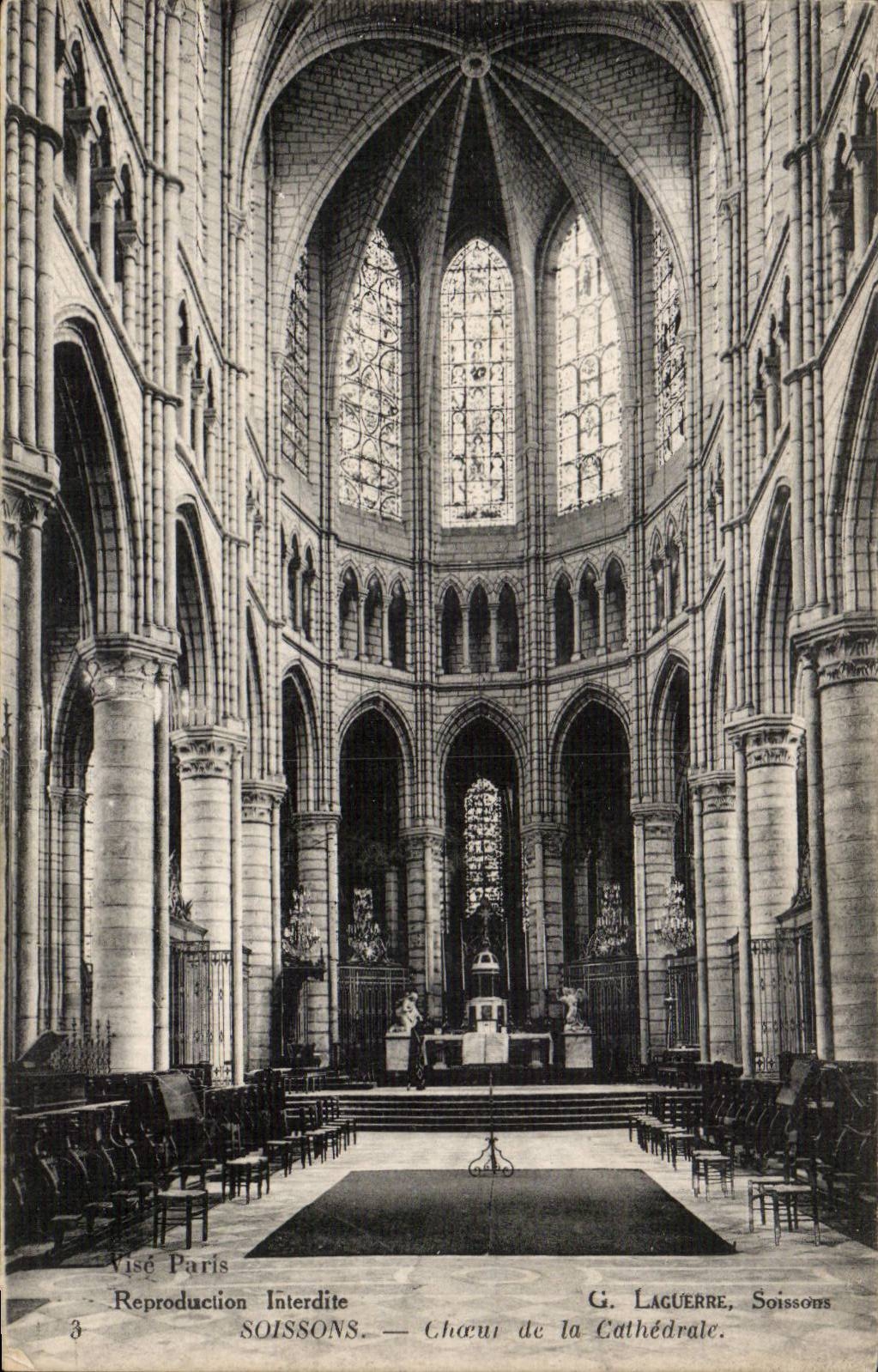 Soissons - Chorus of the Cathedral - CPA