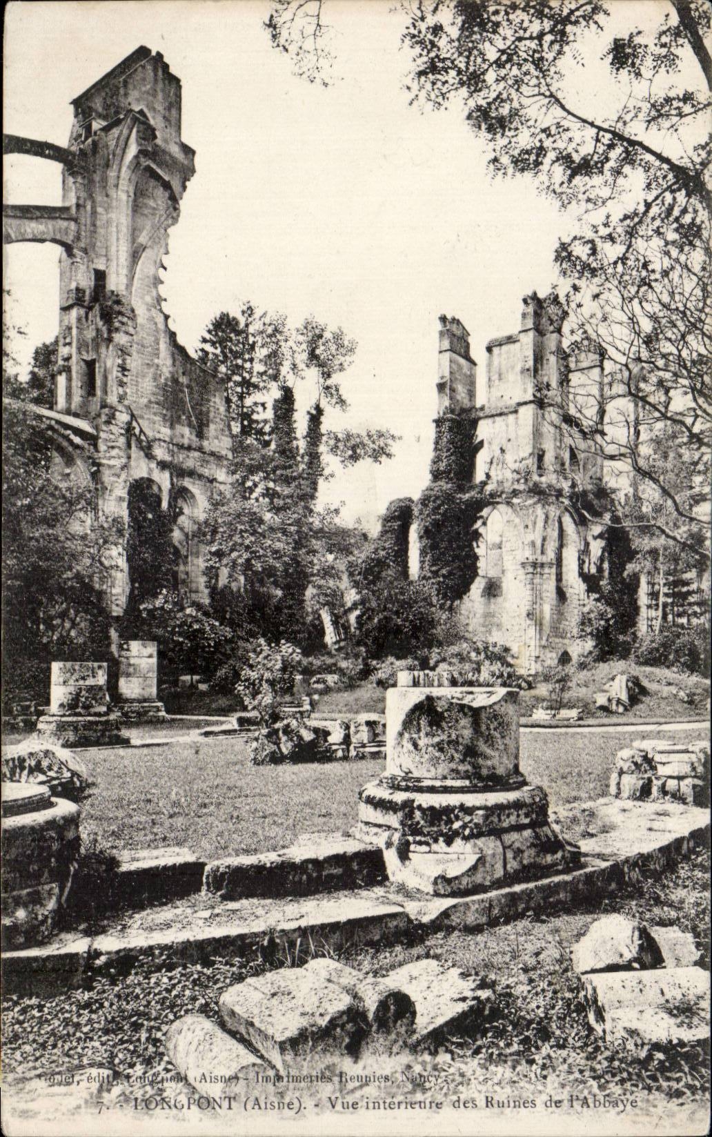Longpont - Ruins of Abbey - CPA