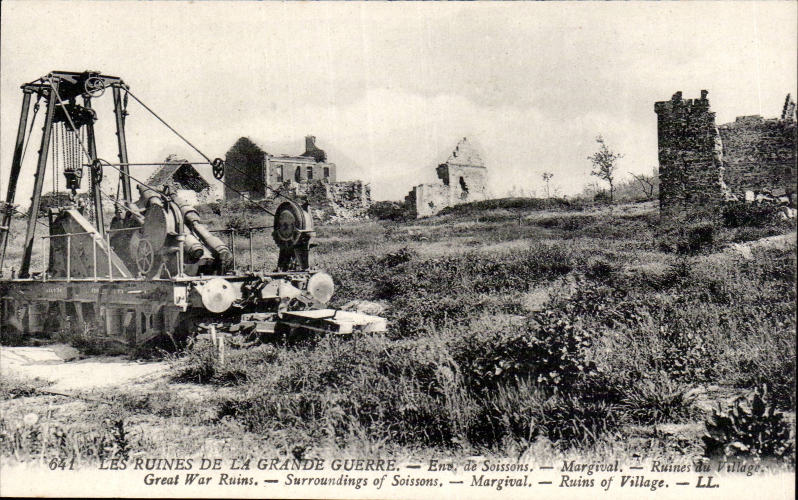 Les Ruines de la Guerre - Environs de Soissons - Margival - Militaria Ruines du Village - CPA