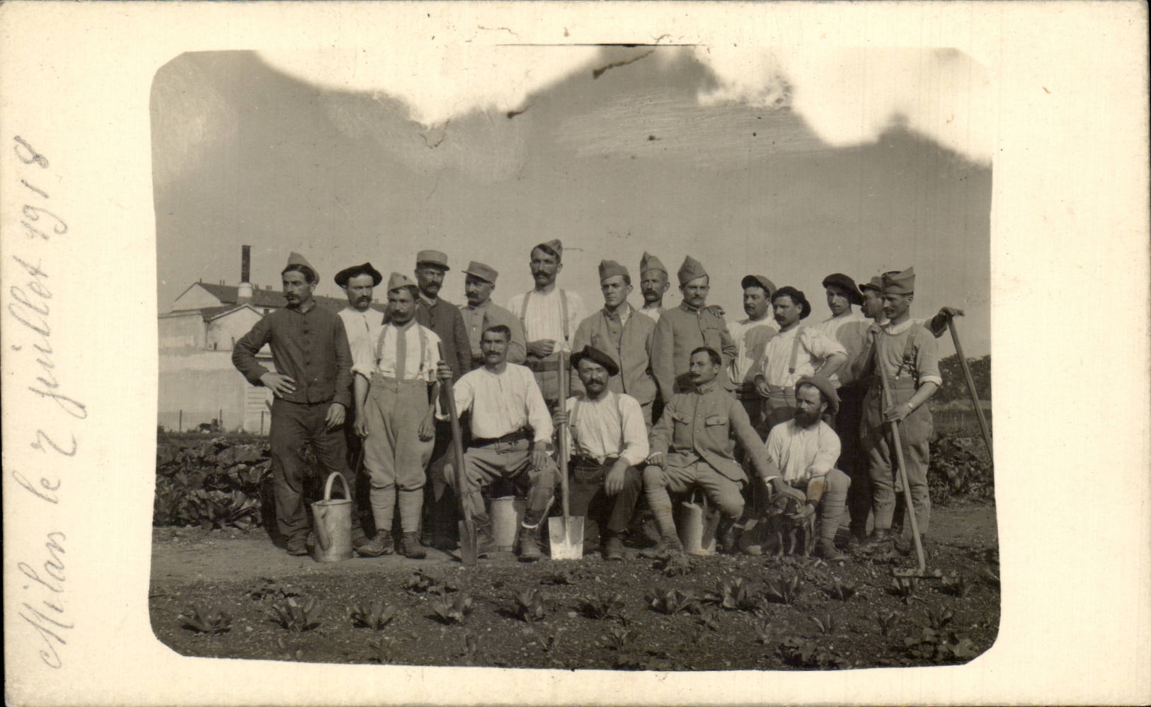 CARTE PHOTO Milan Italie Italia 2 juillet 1918