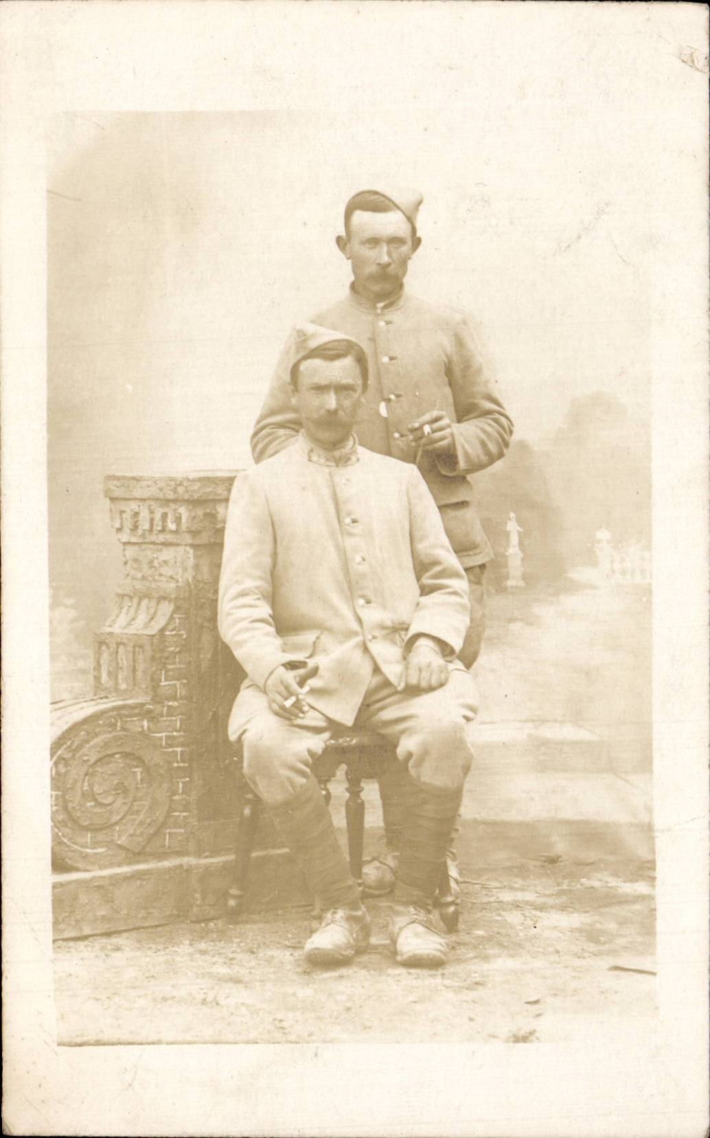 CARTE PHOTO Militaria Soldats Jumeaux Twins