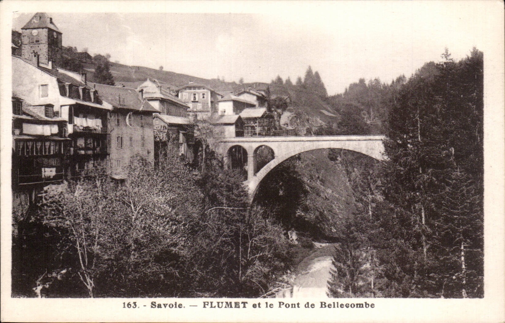 Flumet - the Bridge of Bellecombe - CPA