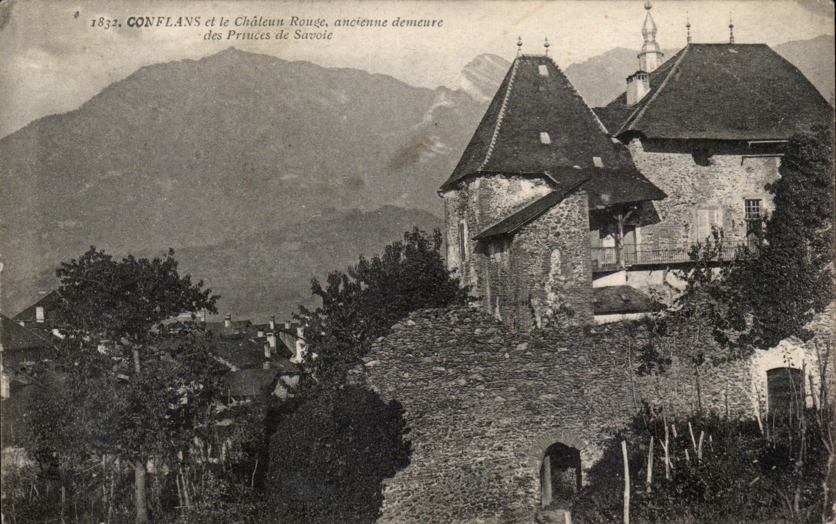 Conflans - the Red Castle - old residence - CPA