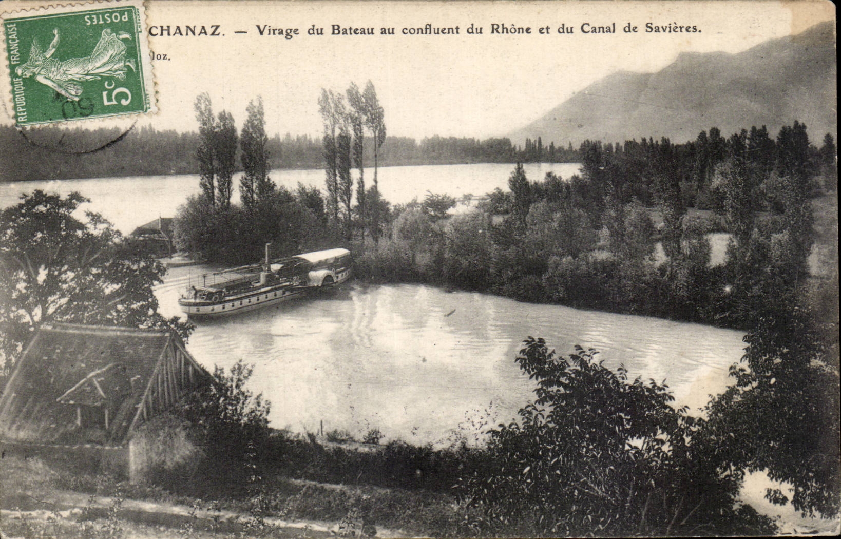 Chanaz - Turn of the Boat to the Confluence of the Rhone - CPA