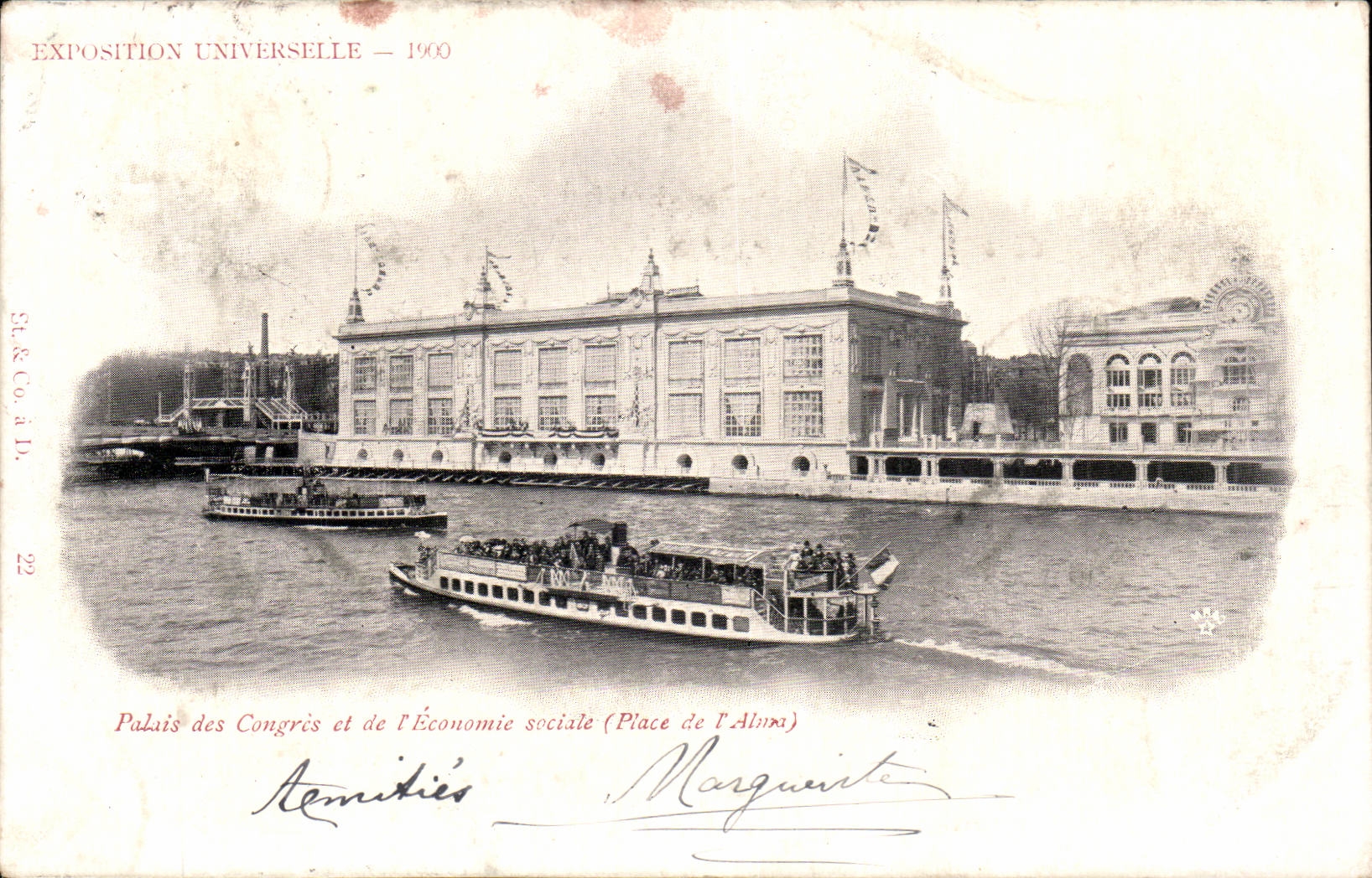 Paris - Fair Universal of 1900 - Palate of Congers and Social Economy - Illustration - CPA