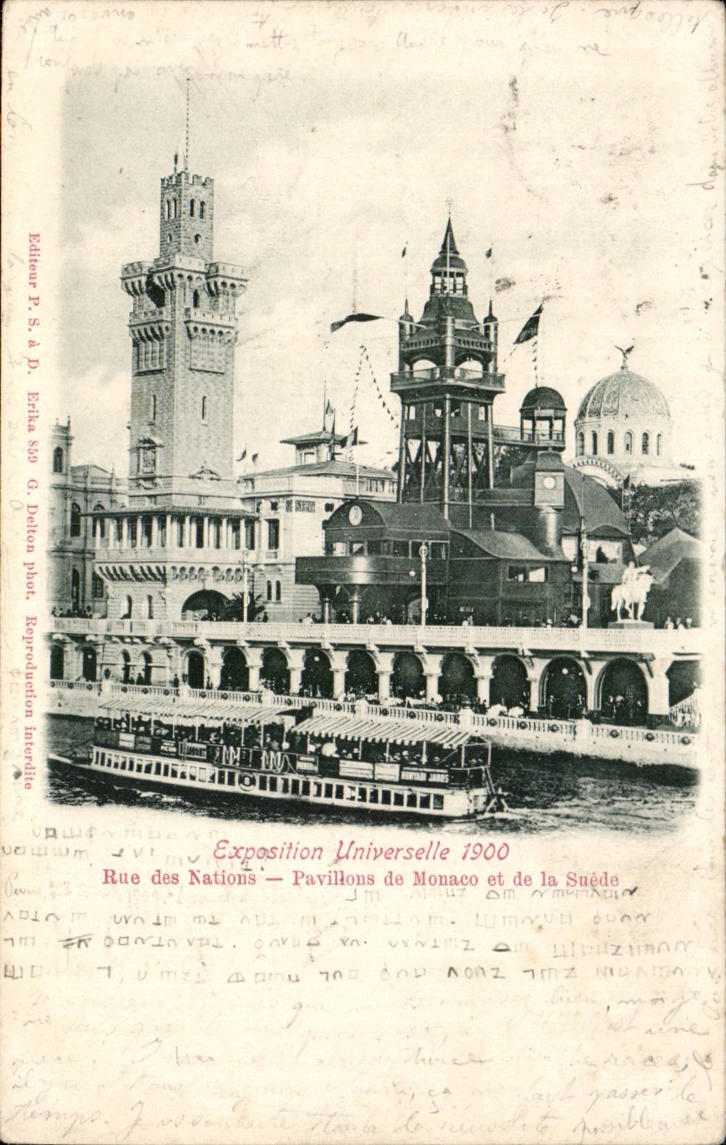Paris - Fair Universal of 1900 - Street of the Nations - House of Monaco and Sweden - CPA