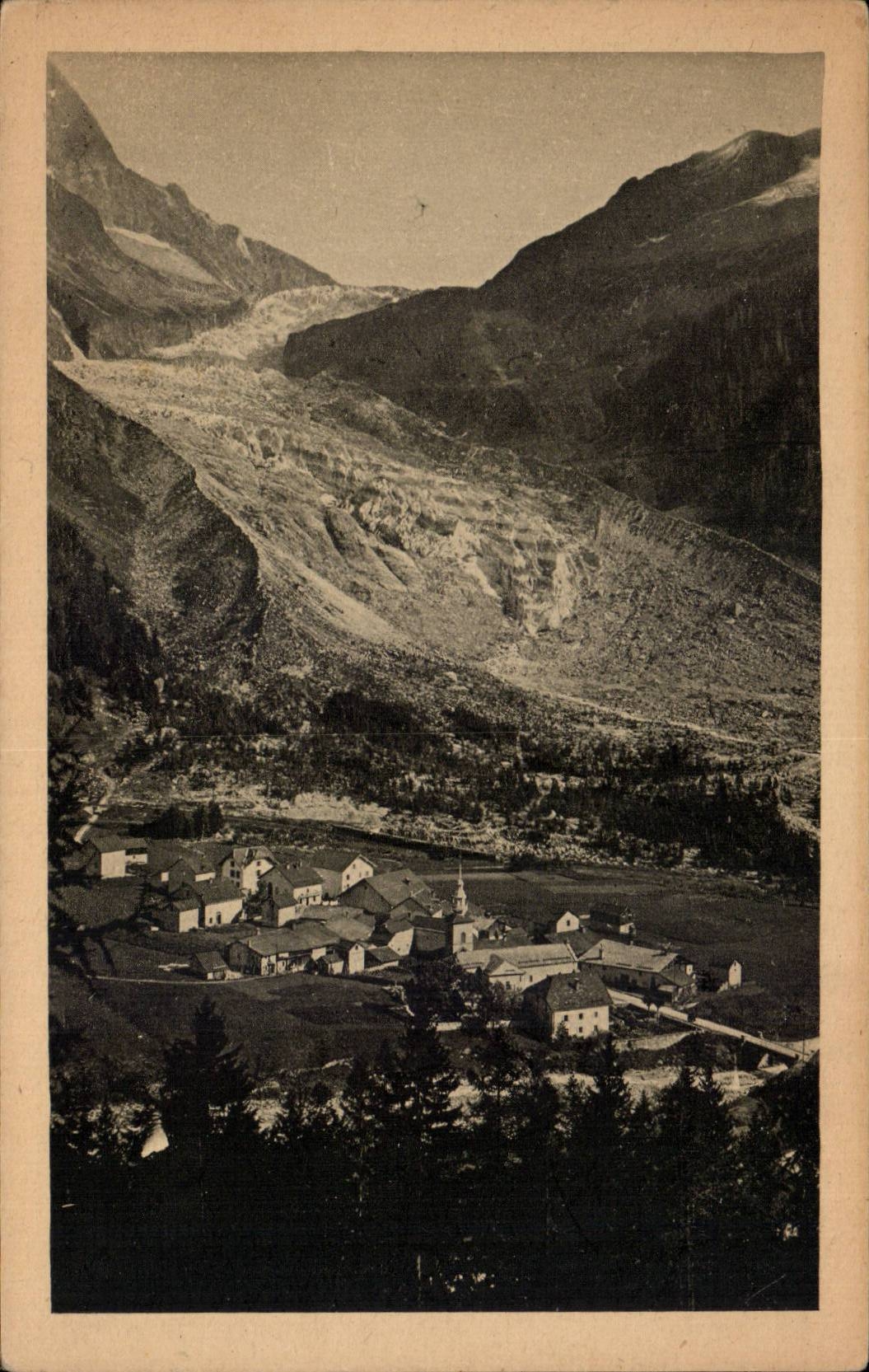 Montana de CPA Argentiere del montaje Blanc y de su glaciar