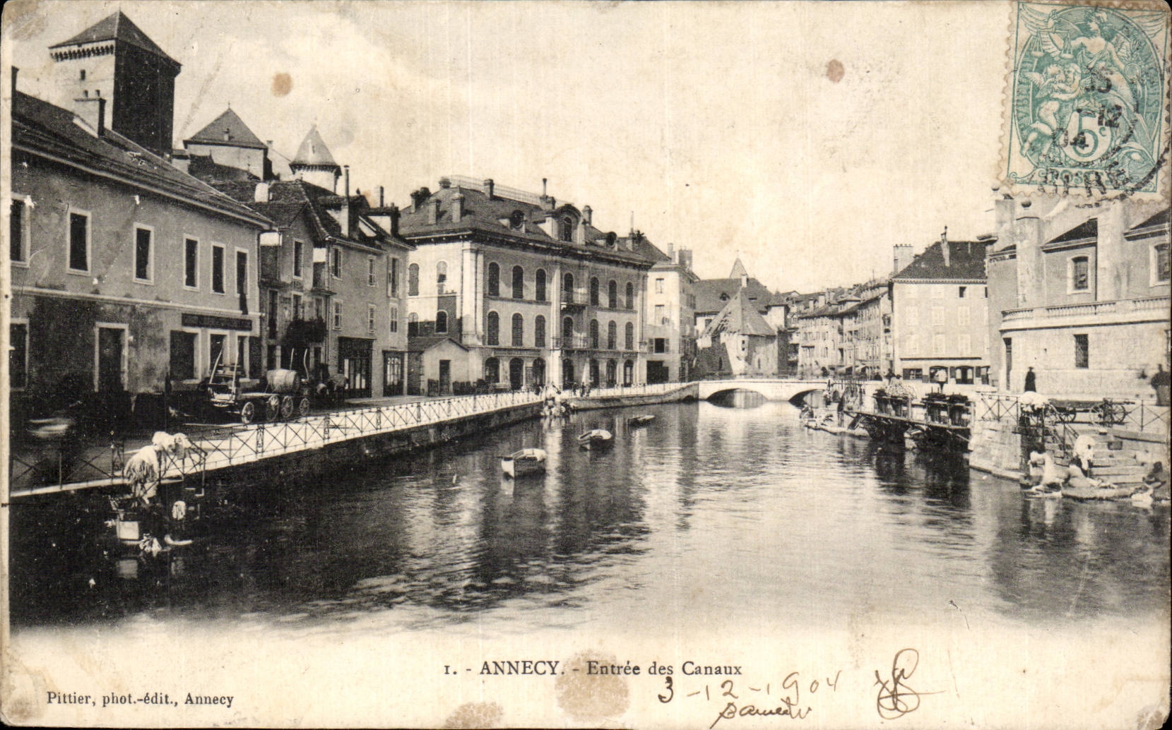 CPA Annecy Entree des canaux