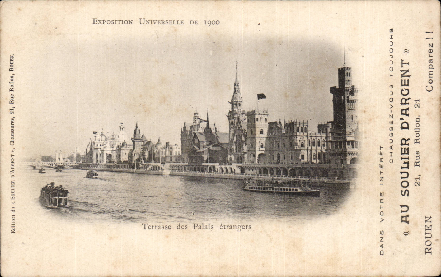 Paris - Fair Universal 1900 - Terrace of the foreign Palates - CPA