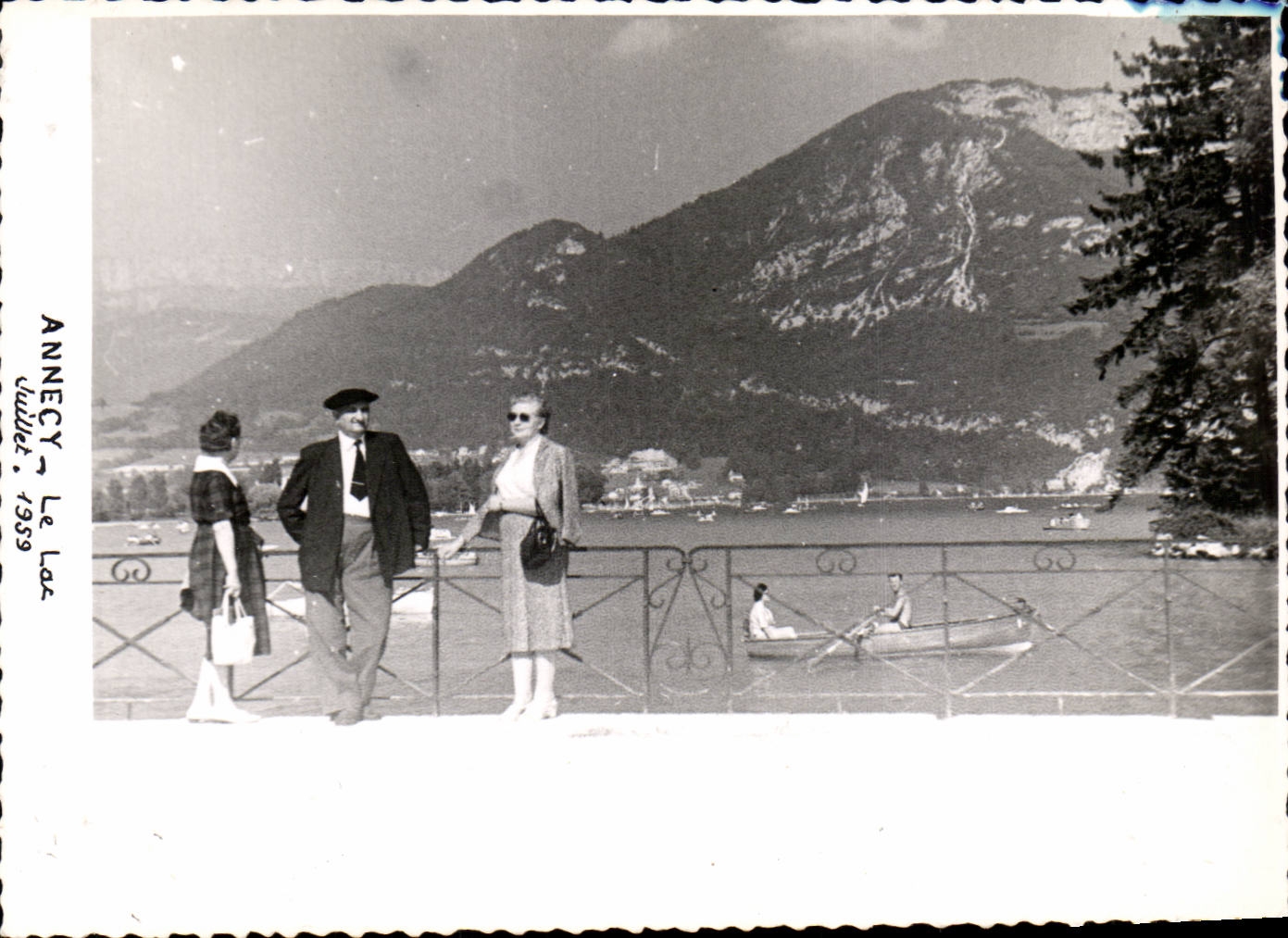 CPSM Annecy the lake July 1959